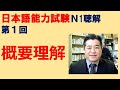 【JLPT N1】聴解 第１回　概要理解