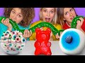Asmr sweet vs spicy vs sour jelly food challenge by qwe girls