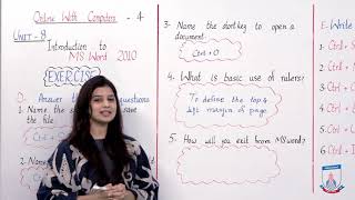 Class 4 - Computer Studies - Chapter 8 - Lecture 9 Exercise (part 2) - Allied Schools