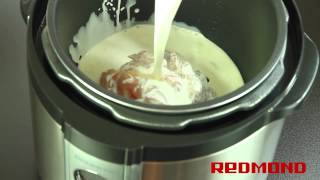 Курица в сливках в мультиварке-скороварке REDMOND RMC-M4504 Курица в сливках в мультиварке-скороварке REDMOND RMC-M4504
