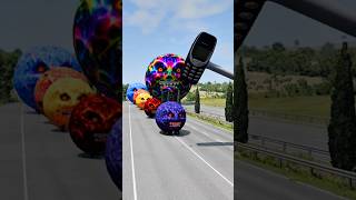 Big &amp; Small Moon Cars vs Giant Nokia Hammer #79 - BeamNG.Drive