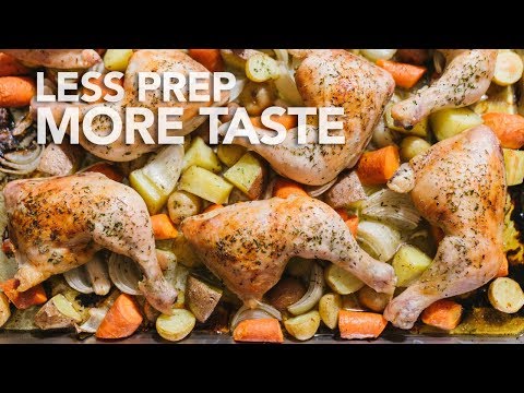 ONE PAN EASY Roasted Chicken & Vegetables