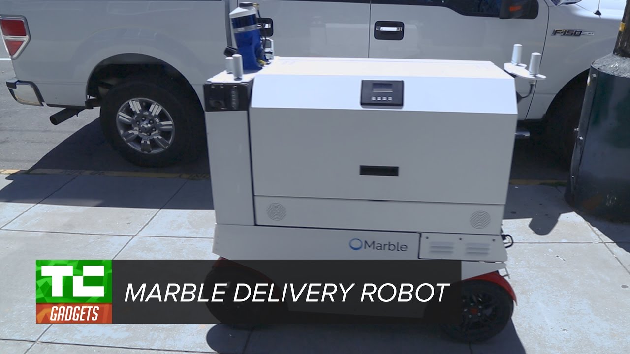 delivery robot rolls - YouTube