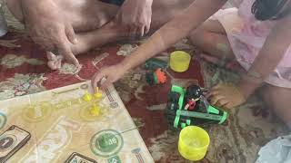 Playing Sorry Boardgame with family