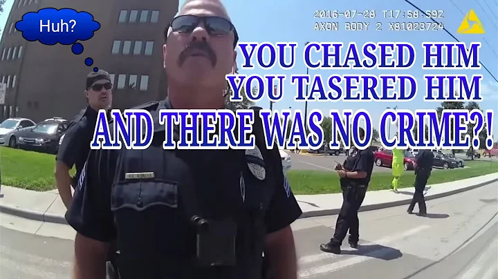 Cops chase protester and deploy taser. supervisor sets tyrant cop straight