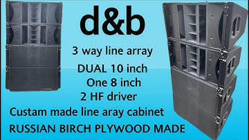 V8 line array d&b Style empty cabinet|dual 10 inch line array cabinet|Birchplywood line array.