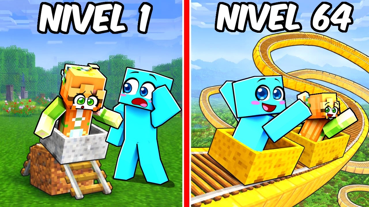 Montaña Rusa POBRE vs Montaña Rusa MILLONARIA en Minecraft!