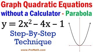 Graph Quadratic Equations without a Calculator  StepByStep Approach