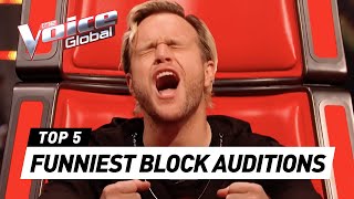 MOST HILARIOUS BLOCK Auditions in The Voice 🚫