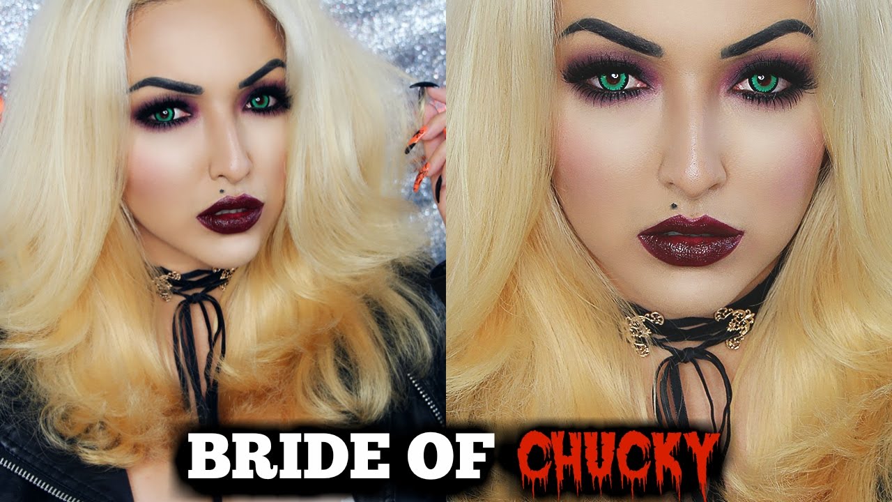 HALLOWEEN BRIDE OF CHUCKY MAKEUP TUTORIAL COSTUME YouTube