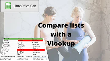 How to compare two lists with a Vlookup in LibreOffice Calc