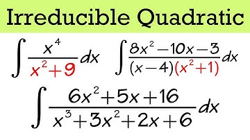 Integration By Partial Fractions (irreducible quadratic factors)