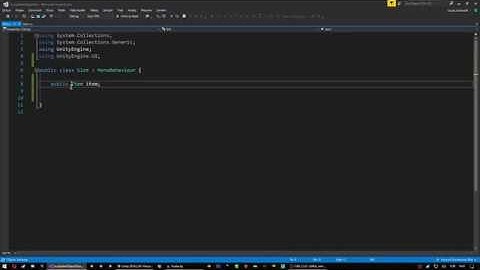 UNITY - SCRIPTABLE OBJECT KULLANIMI