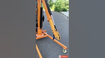 Compact electric hydraulic crane for small-mounted applications.