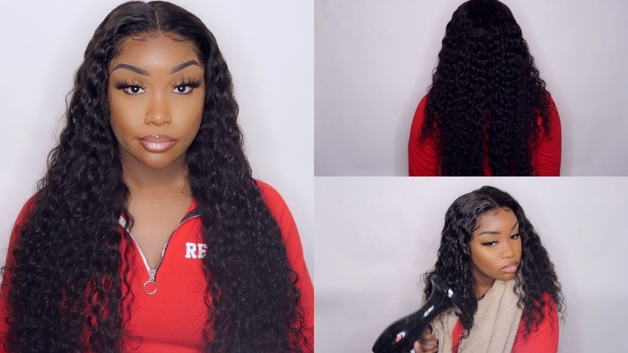 WOAH!!! AFFORDABLE 26 INCH DEEP WAVE LACE FRONT WIG + WINTER CURLY HAIR