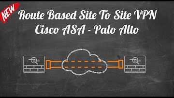 Cisco ASA & Palo Alto - Route Based Site To Site VPN