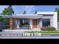 Simple house  house design idea   10m x 15m with 4bedrooms