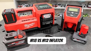Fastest Cordless Inflator | Milwaukee M18 Inflator 2848-20 vs Milwaukee M12 Tire Inflator 2475-20