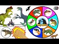 JURASSIC WORLD DOMINION Spinning Wheel Slime Game w/ Movie Dinosaur Toys &amp; Figures