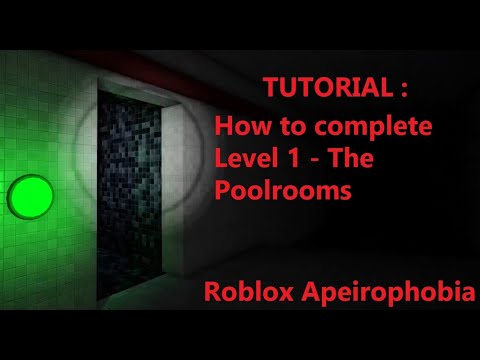 How to Complete LEVEL 1 - The Poolrooms [Roblox Apeirophobia] 