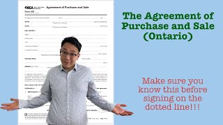 Understanding The Agreement of Purchase and Sale (Ontario)