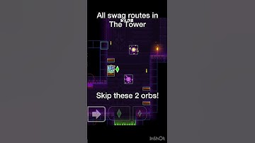 The Tower all secret ways/swag routes! #geometrydash #gd #shorts