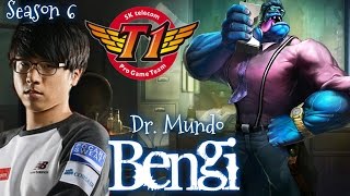 SKT T1 Bengi DR. MUNDO Jungle vs Lee Sin - Patch 5.24 KR | League of Legends