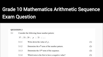 Grade 10 Maths | Number Patterns | Find the nth Term & First Negative Term