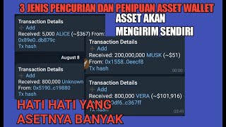 3 JENIS PENCURIAN ASSET WALLET DAN CARA MENGHINDARI NYA  phising , Dusting attack , ripper