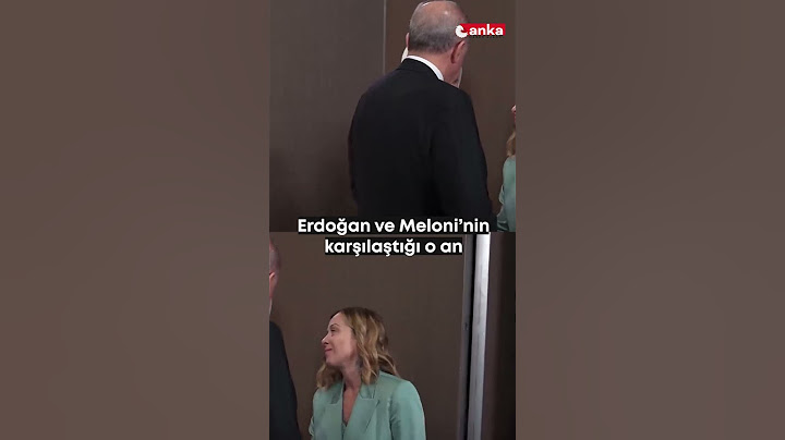 Cumhurbaşkanı Recep Tayyip Erdoğan ve İtalya Başbakanı Giorgia Meloni’nin  karşılaştığı o an