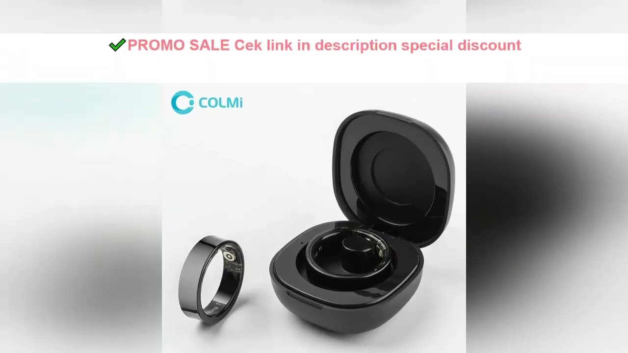 2024 COLMI R09 Smart Ring Men Women with Charging Case, Health and Sleep Monitor, Skin Temperature M