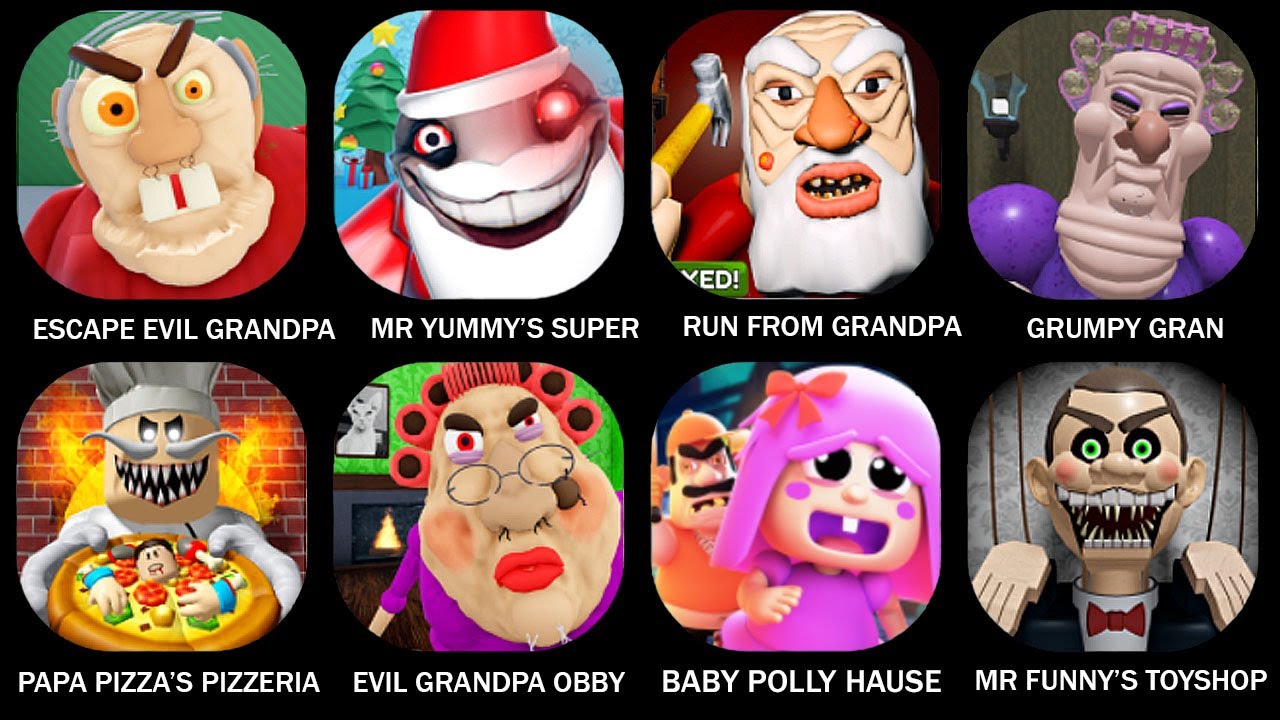 ROBLOX: ESCAPE EVIL GRANDPA OBBY, ESCAPE MR. STINKY DETENTION OBBY, RUN FROM GRANDPA (SCARY OBBY)