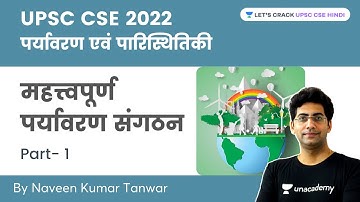 पर्यावरण एवं पारिस्थितिकी | Important Environmental Organizations | UPSC CSE | Naveen Kumar Tanwar