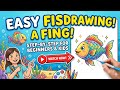 Fish/fish drawing/how to draw fish/easy fish drawing