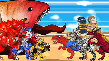Evolution of Godzilla & KONG, PYTHON, SHARK, BLOOP Size Comparison  Godzilla & KONG Cartoon