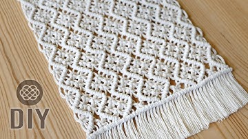 WAVY MESH MACRAME TABLECLOTH PATTERN TUTORIAL