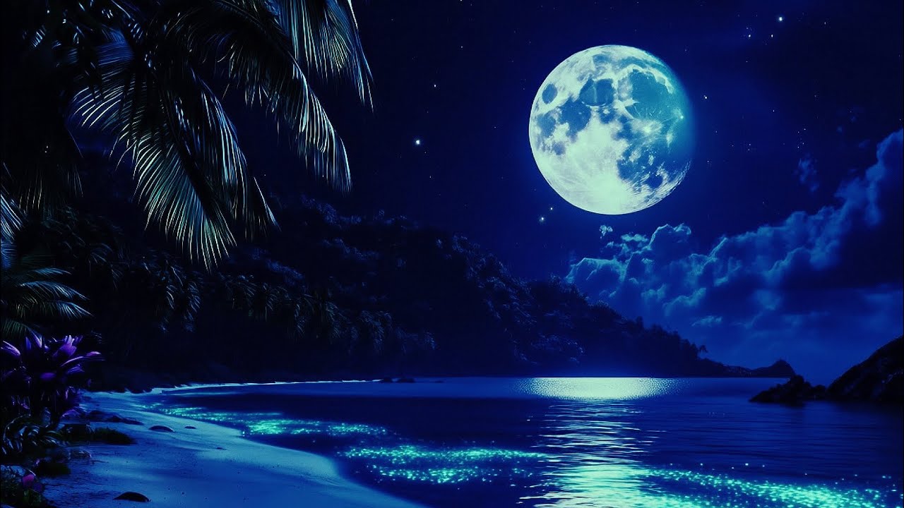 Night Ocean Ambience for Calm Background Listening