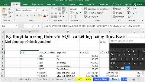 Sử dụng SQL kết hợp với công thức Excel - Hàm DATA trong Add-in A-Tools