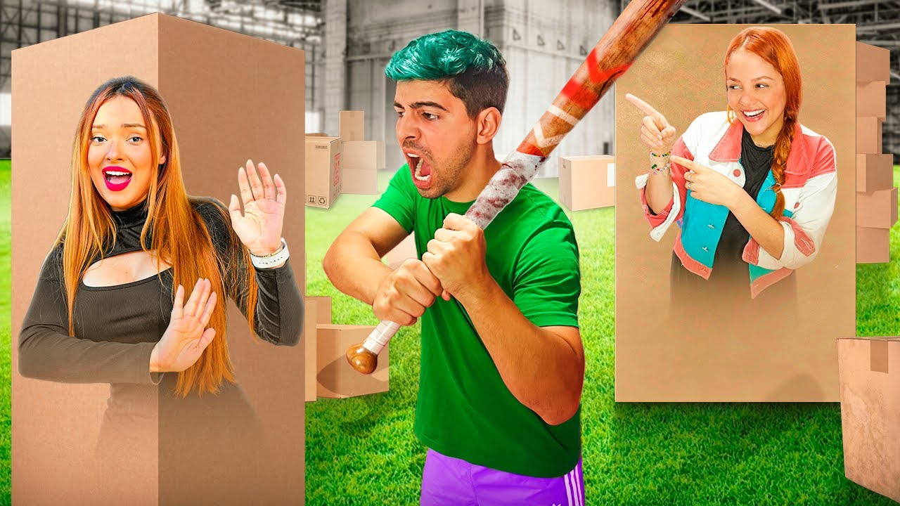 MEGA ESCONDE ESCONDE EM CAIXAS DE PAPELÃO!! EMOCIONANTE!!