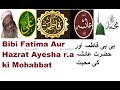 Bibi fatima aur hazrat e ayesha ki mohabbat by maulana zakariya sahab bangalore rafay852