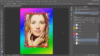 Draw a bright star frame. Photoshop CS6 tutorial. screenshot 5