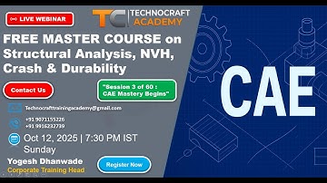 FREE MASTER COURSE on Structural Analysis, Durability, NVH and Crash | Session 3 of 60