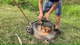 Industrial lawn mower restoration | restore old machine cut grass by The Restoration 2R 274,206 views 11 months ago 28 minutes