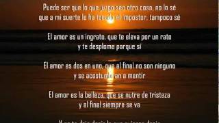 Ricardo Arjona   El Amor Letra  Lyrics chords