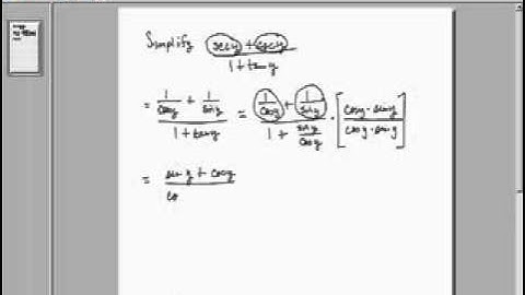 Shutube simplifying trig expression