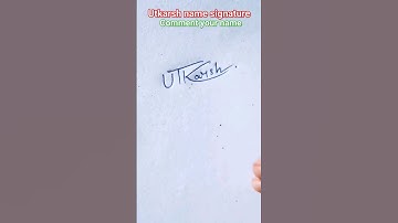 Utkarsh name signature kaise create kare,utkarsh signature style,U letter signature,#signature#viral