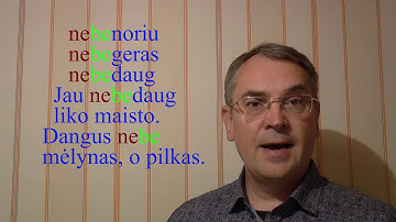 LITHUANIAN LESSON 143 - WITHOUT, ANYMORE - Be, nebe