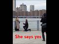 She Said Yes 🙌🏾❤️💍 Brooklyn Bridge New York LOVE YES #engagement #proposal  #proposalstory