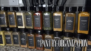 AMAZON SPICE JARS WITH LABELS + PANTRY ORGANIZATION