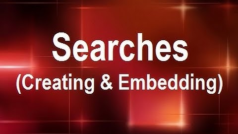 MicroStrategy - Searches (Creating and Embedding) - Online Training Video by MicroRooster